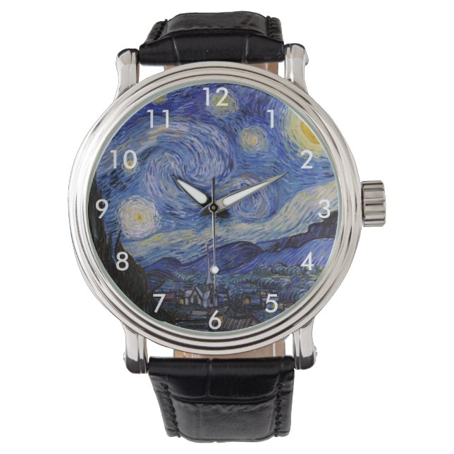 Reloj De Pulsera Vincent Van Gogh - La noche estrellada (Anverso)