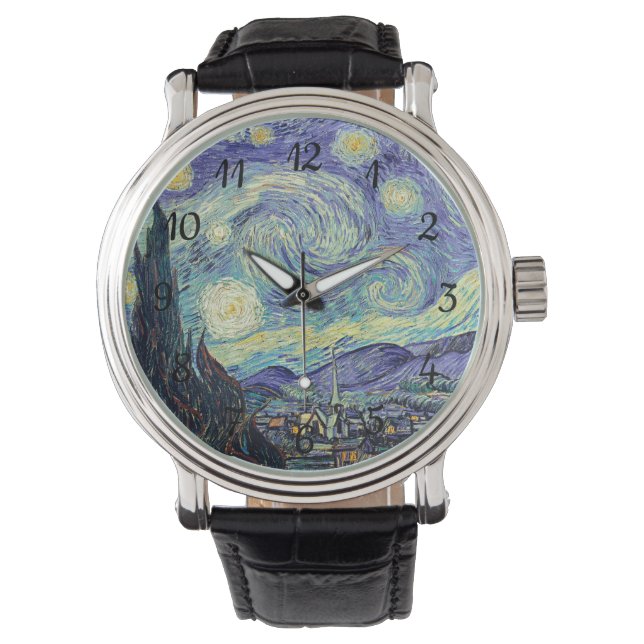 Reloj De Pulsera Vincent Van Gogh/ La noche estrellada    (Anverso)