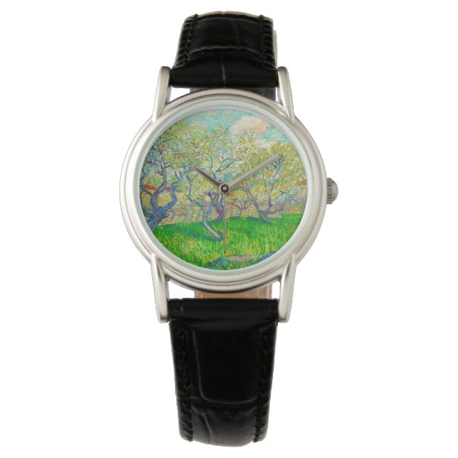 Reloj De Pulsera Vincent van Gogh Orchard en Blossom (Anverso)