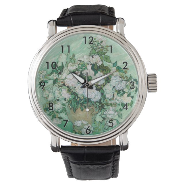 Reloj De Pulsera Vincent van Gogh - Rosas (Anverso)