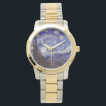 Reloj De Pulsera Vincent Van Gogh Starry Night Vintage Bella Artes<br><div class="desc">Vincent van Gogh Starry Night Bella Artes Painting Starry Night es un cuadro del artista holandés post-impresionista Vincent van Gogh. El cielo azul nocturno está lleno de nubes, estrellas y una luna creciente brillante. Ha estado en la colección permanente del Museo de Arte Moderno en la ciudad de Nueva York...</div>