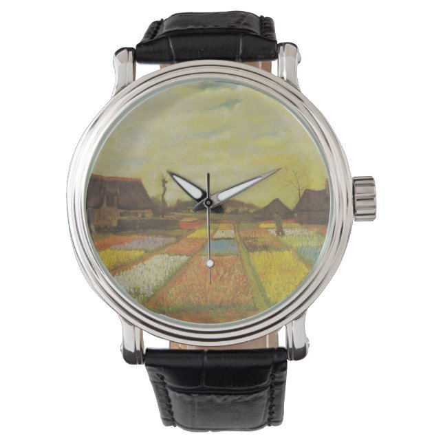 Reloj De Pulsera Vincent Van Gogh Tulip Fields de regalo (Anverso)