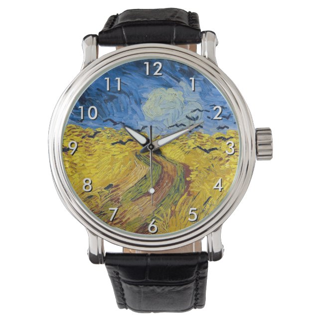 Reloj De Pulsera Vincent van Gogh - Wheatfield con cuervos (Anverso)