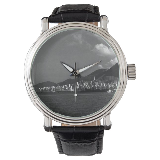 Reloj De Pulsera Viñeta China Hong Kong Ver ciudad (Anverso)