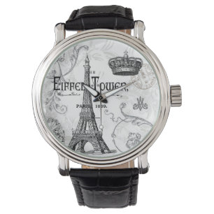 Reloj De Pulsera Viñeta de la Torre Eiffel Francesa
