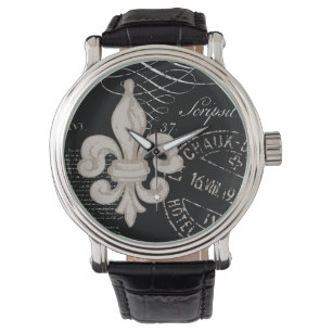 Reloj De Pulsera Viñeta francesa de pulmón de lis watch