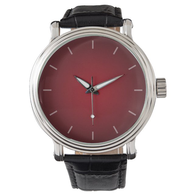 Reloj De Pulsera Viñeta gris rojo-negro de moda (Anverso)