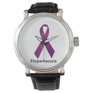 Reloj De Pulsera Viñeta morada Fibrosis quística Lupus Fibro