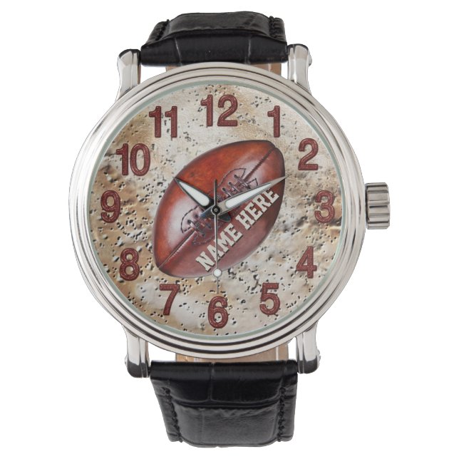 Reloj De Pulsera Viñetas de fútbol personalizadas (Anverso)
