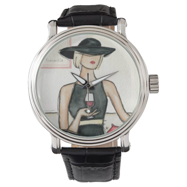 Reloj De Pulsera Vino de bebida de Fashionista (Anverso)