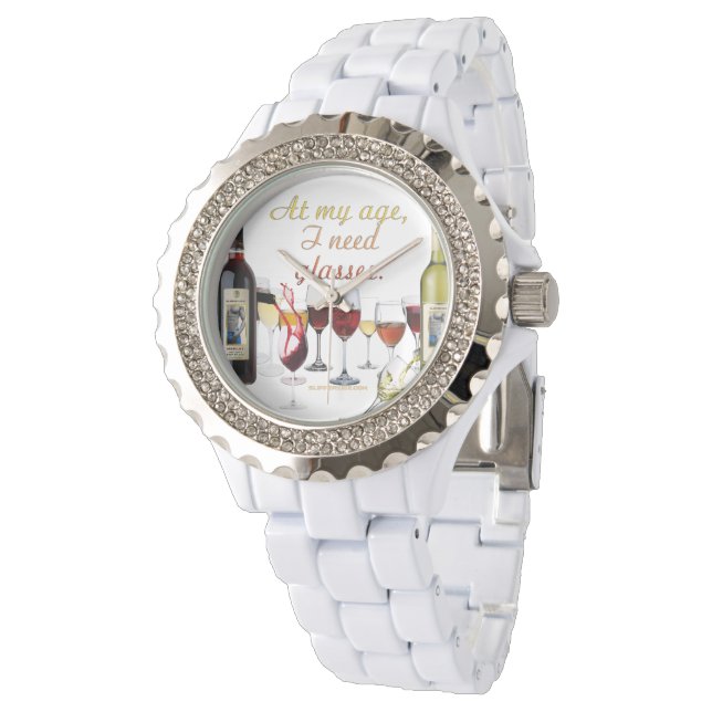 Reloj De Pulsera Vino de SlipperyJoe's Wine Glasses vino fermentado (Angular)