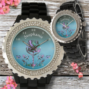 Reloj De Pulsera Vino y flores 2190