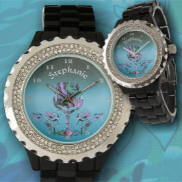Reloj De Pulsera Vino y flores 2190