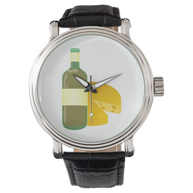 Reloj De Pulsera Vino y queso (Anverso)