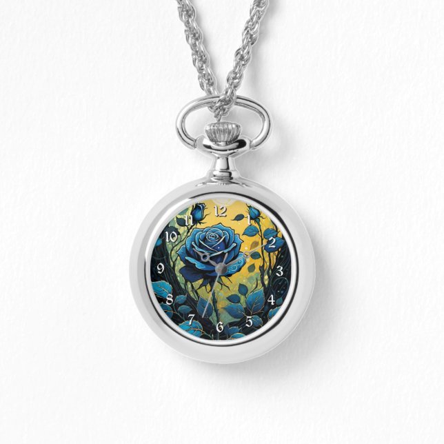 Reloj De Pulsera Vinos Rosa azul 2 (Anverso)