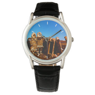 Reloj De Pulsera Vintage Alaska Eskimo vestido con piel ártica cesp