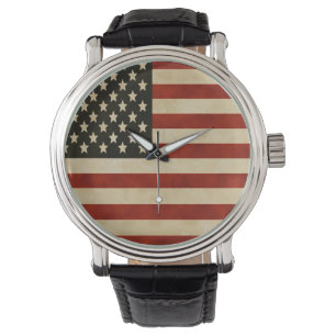 Reloj De Pulsera Vintage American Flag Watch