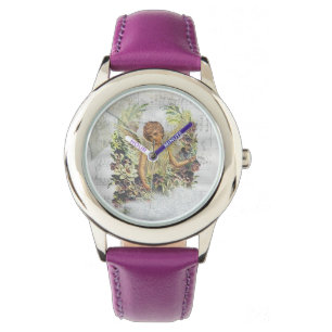 Reloj De Pulsera Vintage Angel Kids Regulable Bezel Watch