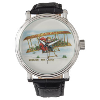 Reloj De Pulsera Vintage Christmas Children Buscando a Santa María