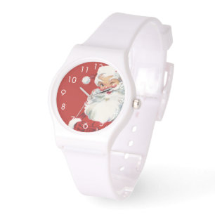 Reloj De Pulsera Vintage Christmas, Jolly Santa Claus Winning