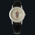 Reloj De Pulsera Vintage Christmas Old World Santa Claus<br><div class="desc">Un reloj con un viejo Navidad de la época Santa Claus. El clásico santa del viejo mundo, con su famoso abrigo rojo y llevando una bolsa llena de juguetes. Este Santa de la vieja usanza es delgado y tiene un bastón para caminar por la tierra regalando juguetes a todos los...</div>