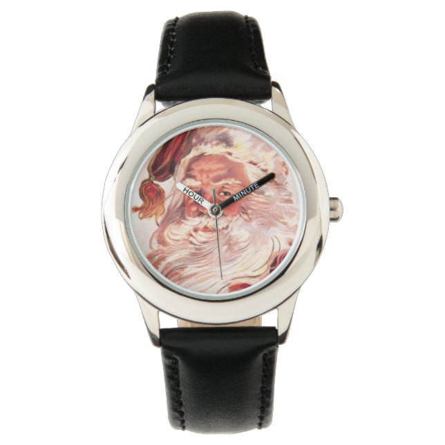 Reloj De Pulsera Vintage Christmas Santa Claus (Anverso)
