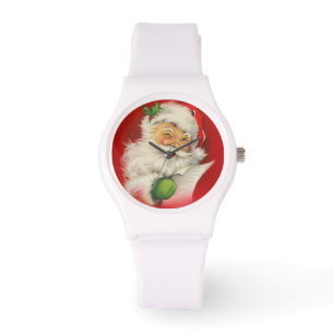 Reloj De Pulsera Vintage Christmas Santa Claus