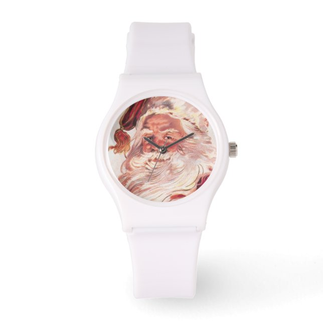 Reloj De Pulsera Vintage Christmas Santa Claus (Anverso)