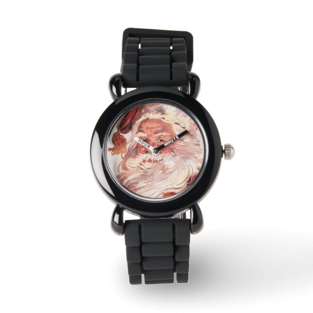 Reloj De Pulsera Vintage Christmas Santa Claus (Anverso)