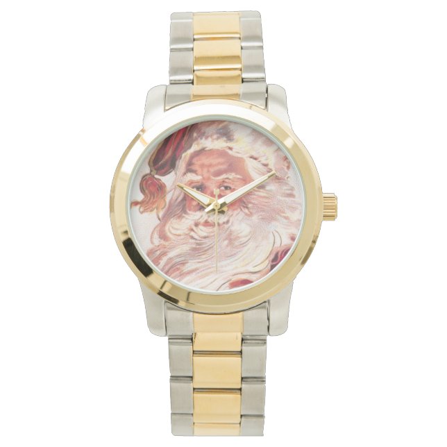 Reloj De Pulsera Vintage Christmas Santa Claus (Anverso)