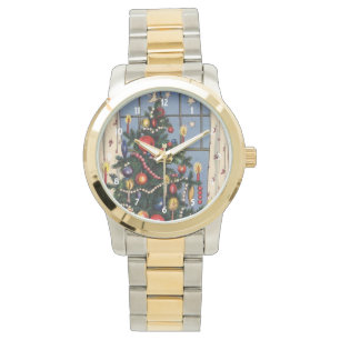 Reloj De Pulsera Vintage Christmas TreeWatch