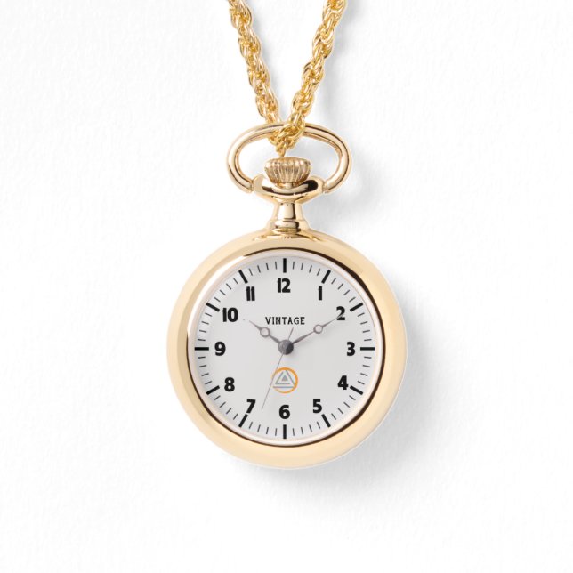 Reloj De Pulsera Vintage clásico blanco y negro (Anverso)