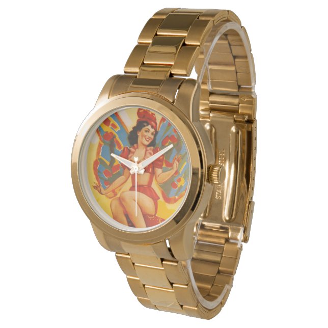 Reloj De Pulsera Vintage Clyde Beatty Circus Poster (Angular)