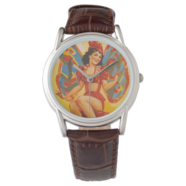 Reloj De Pulsera Vintage Clyde Beatty Circus Poster (Anverso)