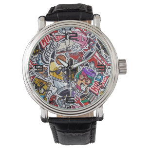 Reloj De Pulsera Vintage College Vibes Colorful Watch