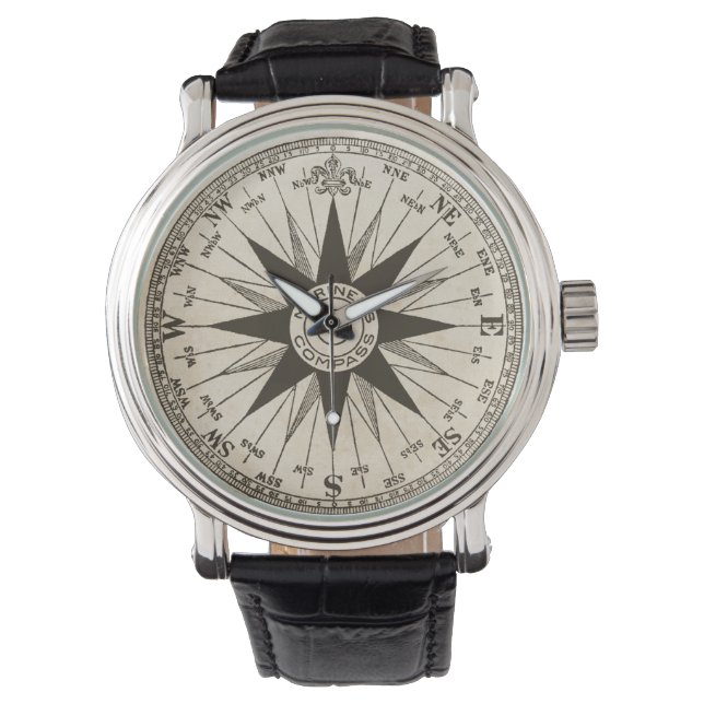 Reloj De Pulsera Vintage Compass Rosa (Anverso)