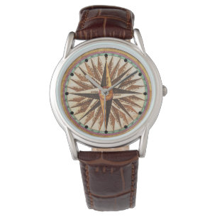 Reloj De Pulsera Vintage Compass Rosa Watch