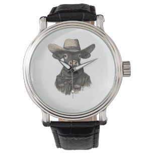 Reloj De Pulsera Vintage Cowboy Cow Shirt - Western Cow