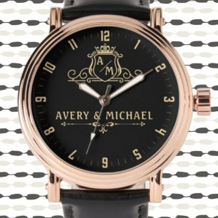 Reloj De Pulsera Vintage Custom Monogram