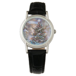 Reloj De Pulsera Vintage de árbol de Navidad