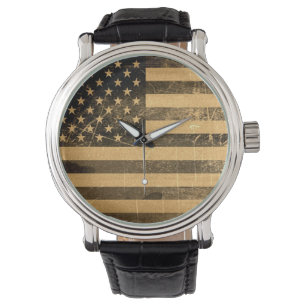 Reloj De Pulsera Vintage de bandera estadounidense