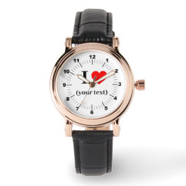 Reloj De Pulsera Vintage de oro Rosa femenino - corazón Personaliza