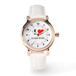 Reloj De Pulsera Vintage de oro Rosa femenino - corazón Personaliza