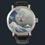 Reloj De Pulsera Vintage de PixDezines, Gran Ola, Hokusai 葛 飾 北 斎 の<br><div class="desc">La Gran Ola de Kanagawa es una de las más vistas a nivel mundial. El artista,  Hokusai,  1832 (Periodo Edo). Representando el okinami como las grandes olas,  NO el tsunami. Digitalmente mejorado por PixDezines. < 3="">Copyright © 2008-2014 PixDezines.com™ y PixDezines™ en zazzle.com</div>