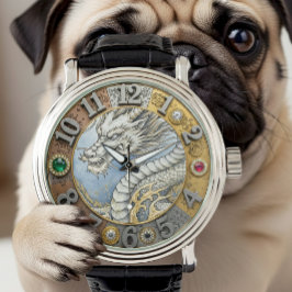 Reloj De Pulsera Vintage Dragon watch, Gold, jewels, Art