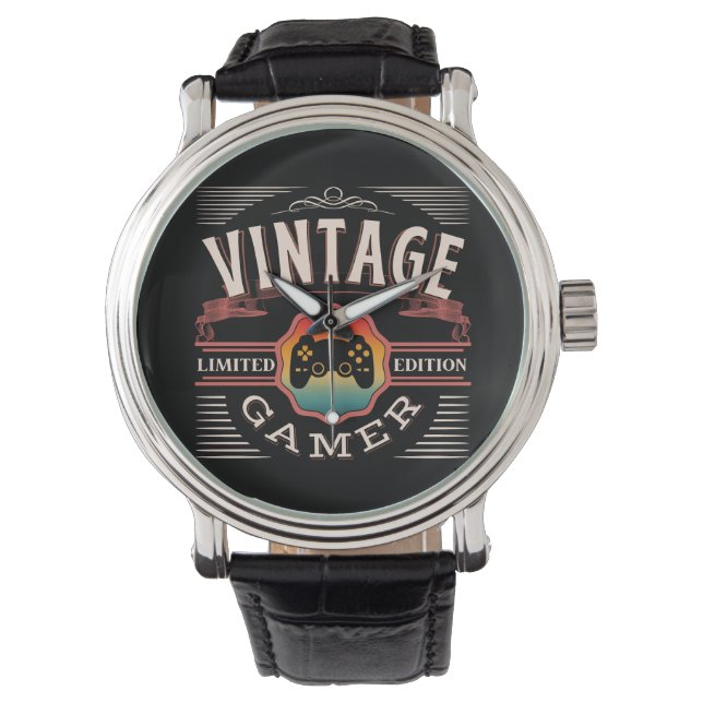 RELOJ DE PULSERA VINTAGE GAMER LIMITED EDITION (Anverso)