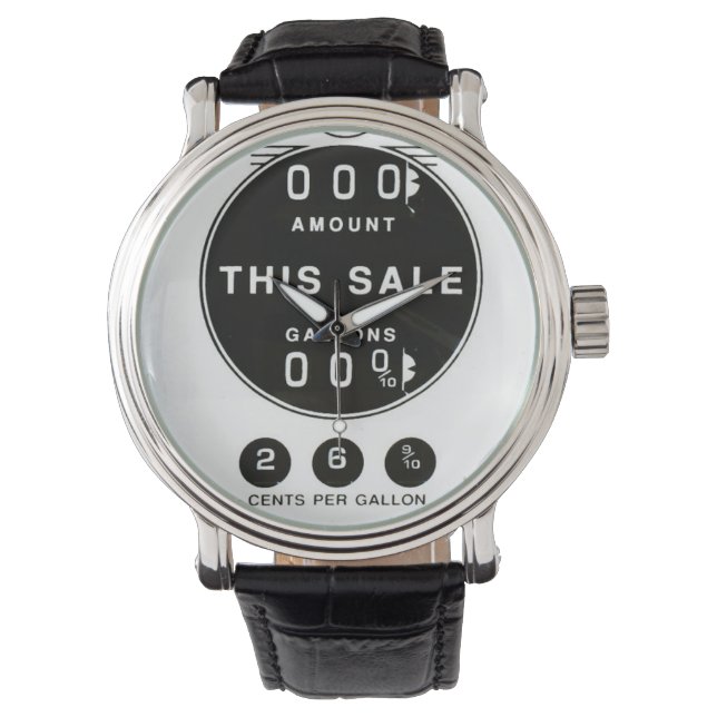 Reloj De Pulsera Vintage Gas Pump Face (Anverso)
