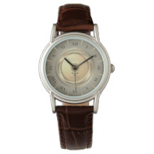 Vintage Gold Numeral Romano Marrón Cuero Personali