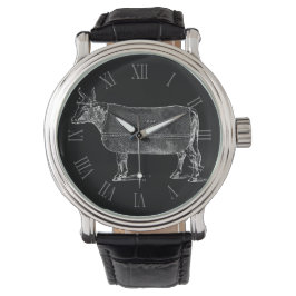 Reloj De Pulsera VINTAGE ILUSTRACION W cobertor para vacas número r