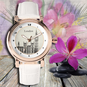 Reloj De Pulsera Vintage London watch, Big Ben & Westminster / Rein